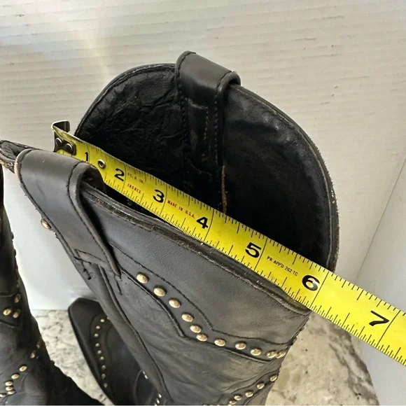 Idyllwind Walk This Way Studded Snip Toe Western Boot Black Tall Shaft Women 8.5 - Picture 6 of 16